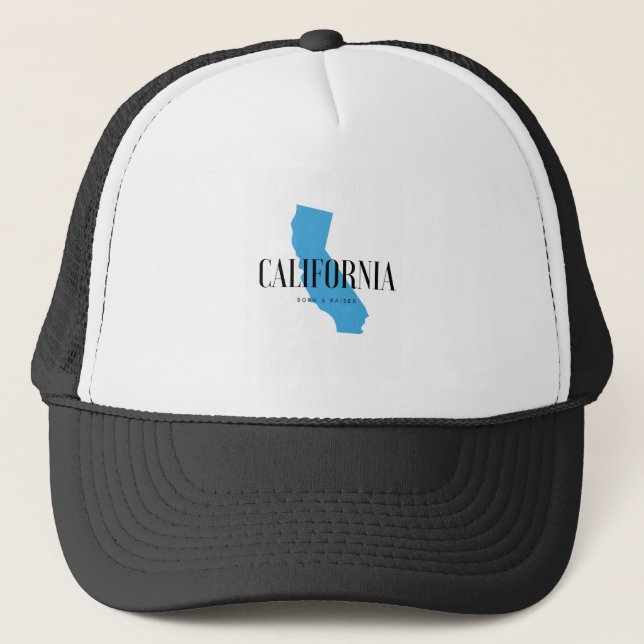 California Born & Raised Trucker Hat (Front)