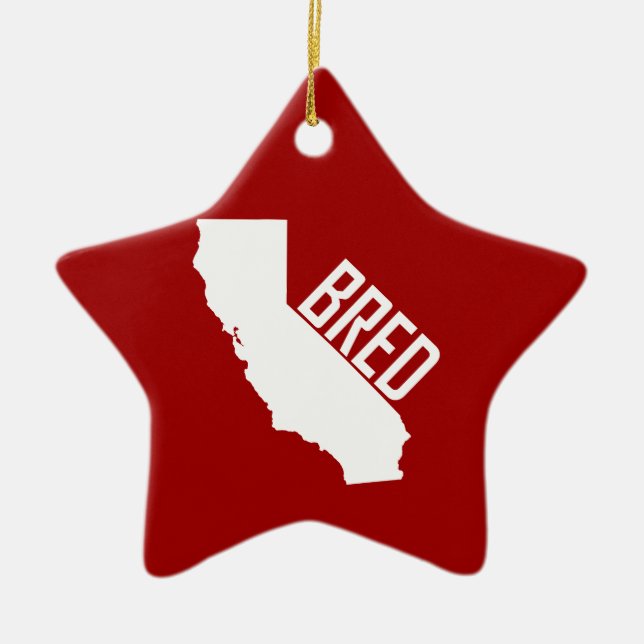 California Bred Ceramic Tree Decoration (Front)