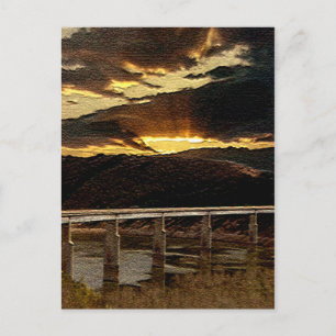 California Bridge Sunrise Postcard