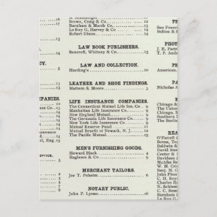 California Business Index Page Postcard