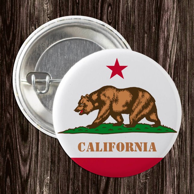 California button, patriotic Californian Flag 3 Cm Round Badge (Creator Uploaded)