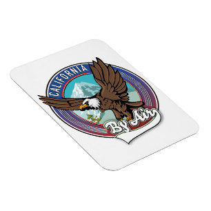 California By Air travel patch Magnet