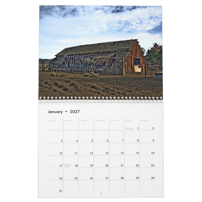 California by Rad Calendar (Jan 2027)