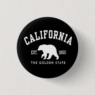 California CA Bear 3 Cm Round Badge