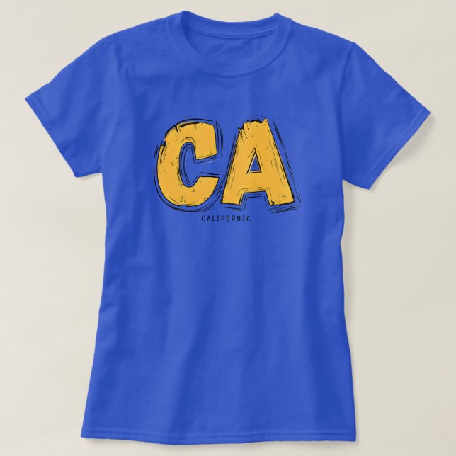 California CA T-Shirt (Design Front)