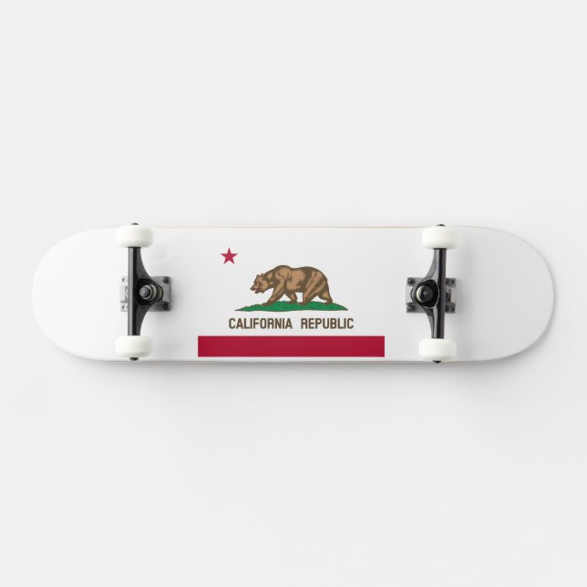 California Cali Republic Bear Flag, US States Skat Skateboard (Horz)