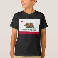 California Cali Republic Bear Flag, US States T-Sh