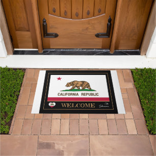 California & California Flag house mat /sports USA