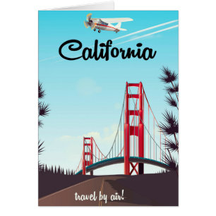 California Cartoon travel poster