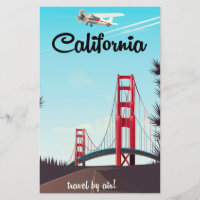 California Cartoon travel poster