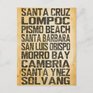 California Central Coast Postcard