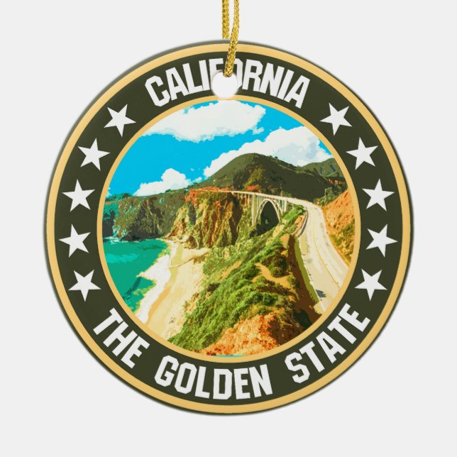 California                                         ceramic tree decoration (Front)