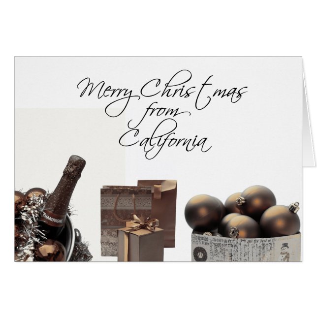 California  Christmas Card, state specific (Front Horizontal)