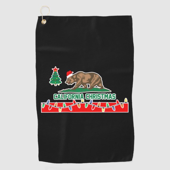 California Christmas Golf Towel (Front)