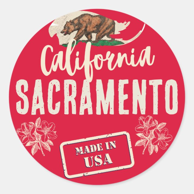 California Cities Classic Round Sticker (Front)