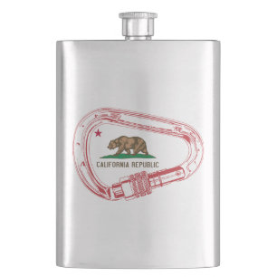 California Climbing Carabiner Hip Flask