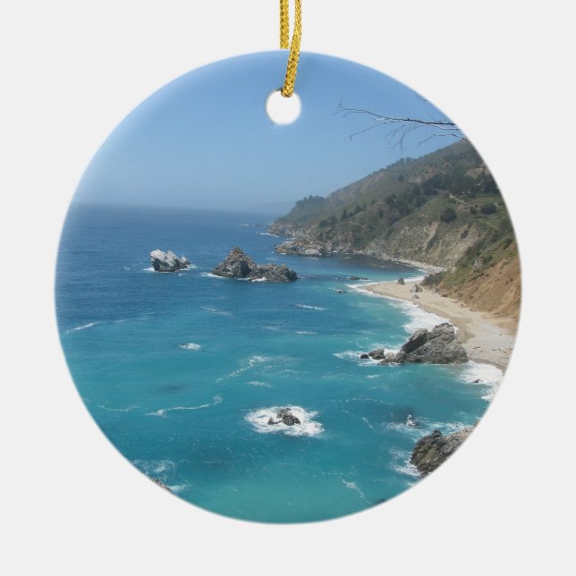 California Coast Ceramic Tree Decoration (Front)