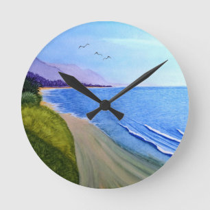 California Coast  Round Clock