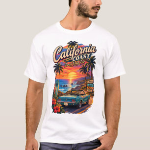 California Coast Sunset Road Trip T-Shirt