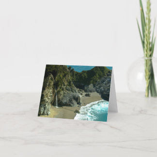 California Coast Waterfall Notecard
