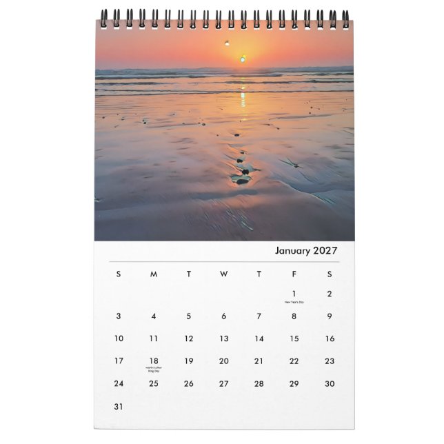 California Coastal Calendar 2026 (Jan 2027)