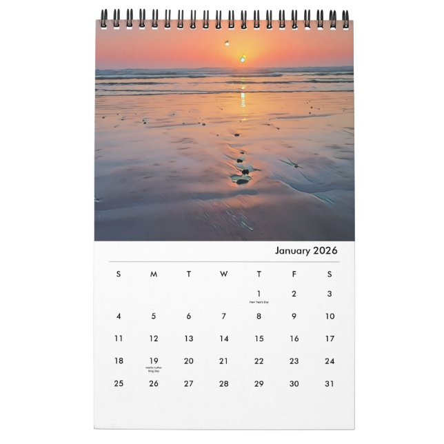California Coastal Calendar 2026 (Jan 2026)