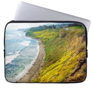 California Coastal Cliffs Pacific Ocean Art Print Laptop Sleeve