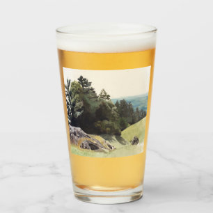 California coastal landscape painting glass