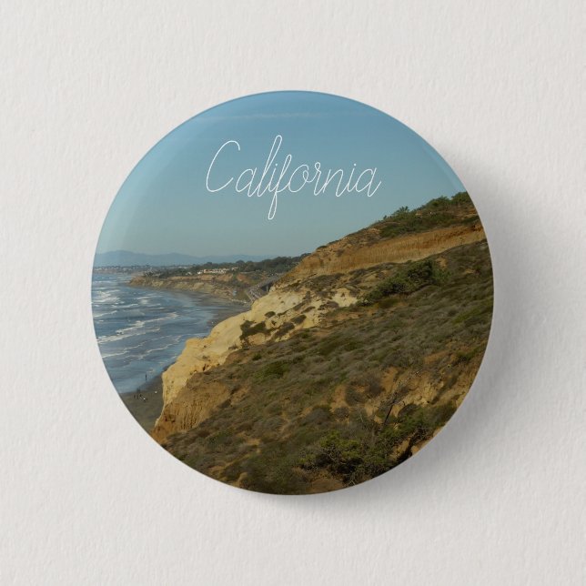 California Coastline Scenic Travel Landscape 6 Cm Round Badge (Front)