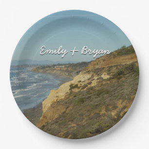 California Coastline Scenic Travel Landscape Paper Plate