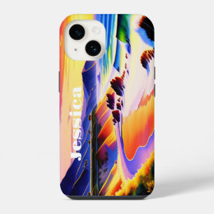 California Coastline Sunset Personalised iPhone 14 Case