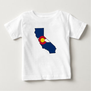 California Colorado flag baby tshirt