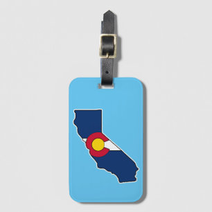California Colorado flag luggage tag