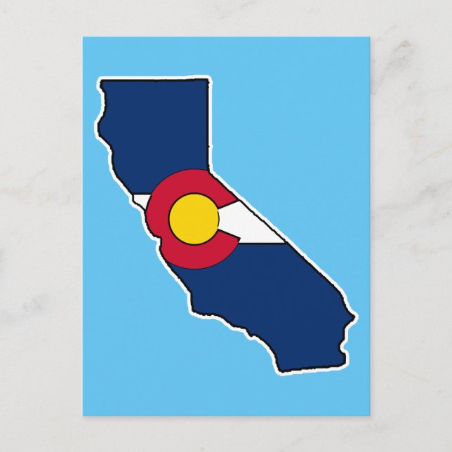 California Colorado flag postcard (Front)