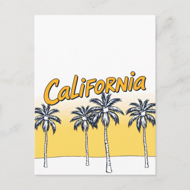 California Comic Style Postcard  (Front)