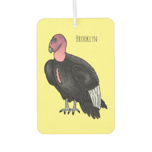 California condor bird cartoon illustration  car air freshener