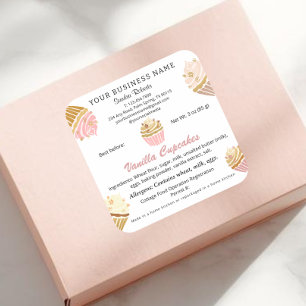 California Cottage Food Law Ingredients Stickers