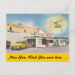 California, Culver City Car Wash Postcard