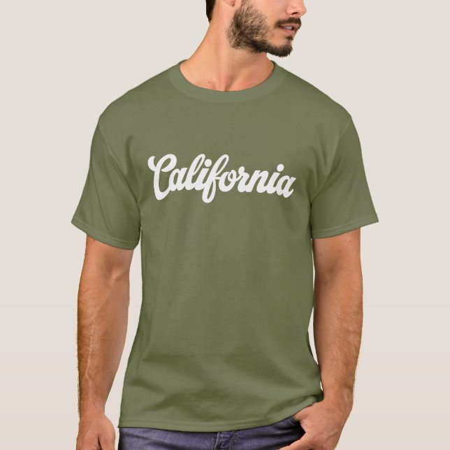 California Cursive Typography T-Shirt (Front)