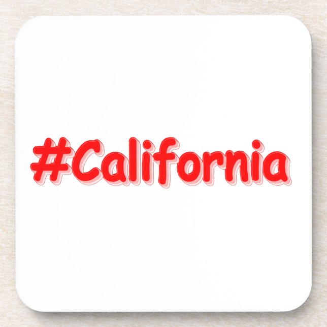 "#California " Cute Design. Buy Now Coaster (Front)