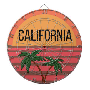 California Cute Design Gift Ideas Sunset Palms Dartboard