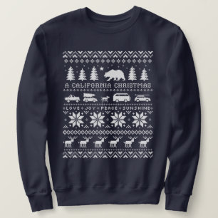 California Cute Ugly Christmas Holiday Sweatshirt