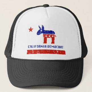 California Democrat Distressed Trucker Hat
