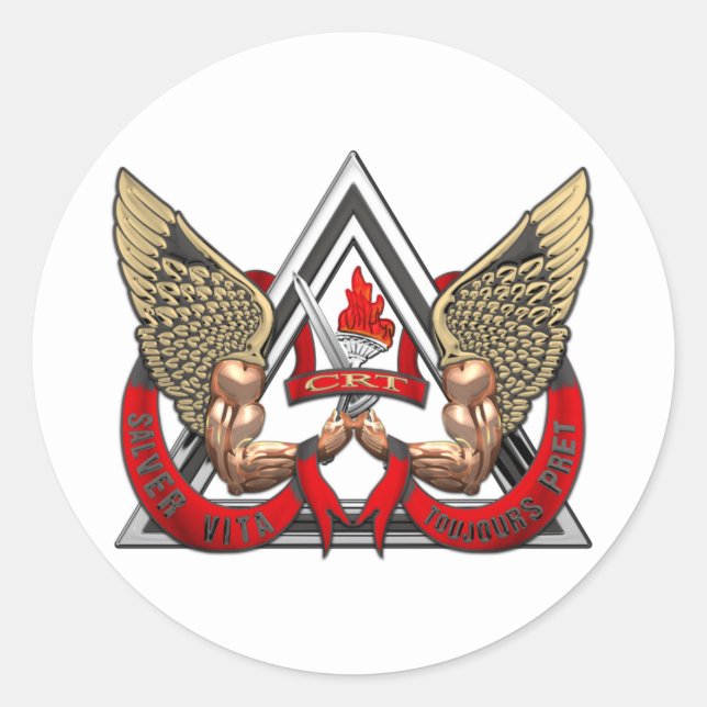 California Department of Corrections CRT Classic Round Sticker (Front)