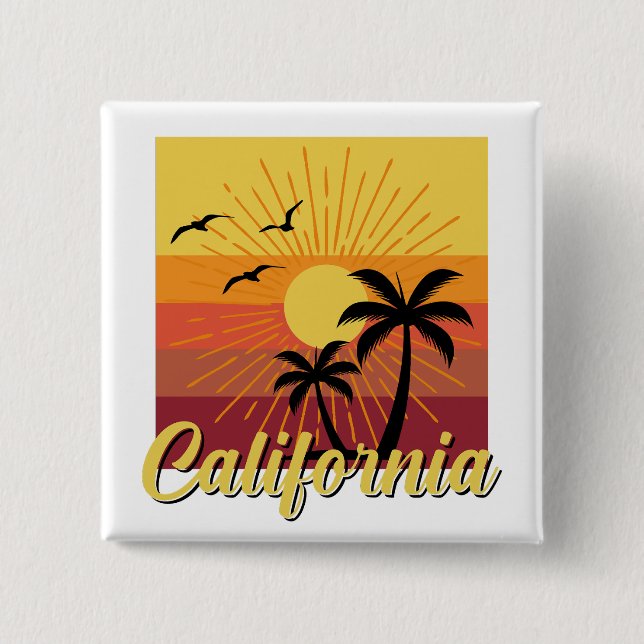 California Design - Square Button (Front)