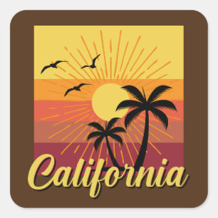 California Design - Square Stickers