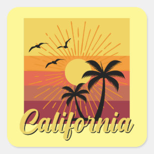 California Design - Square Stickers