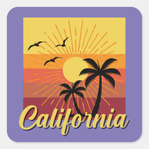 California Design - Square Stickers