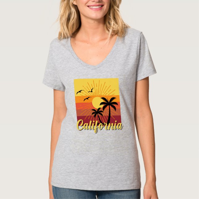 California Design - Women's Basic V-Neck T-Shirt (Front)