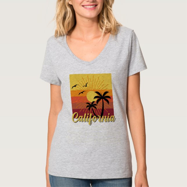 California Design - Women's Basic V-Neck T-Shirt (Front)